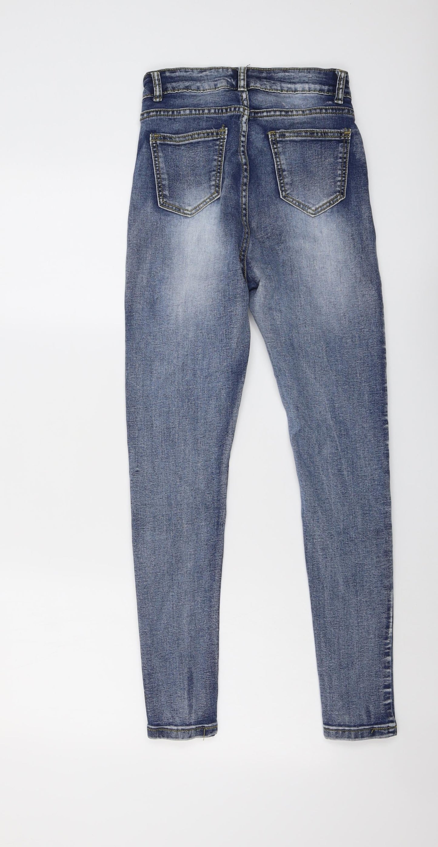 Womens UK Size 8 Denim Wise Regular Fit Skinny Blue Jeans