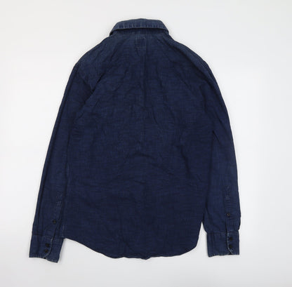 Mens UK Size M Gap Blue  Button-Up Long Sleeve Casual Shirt