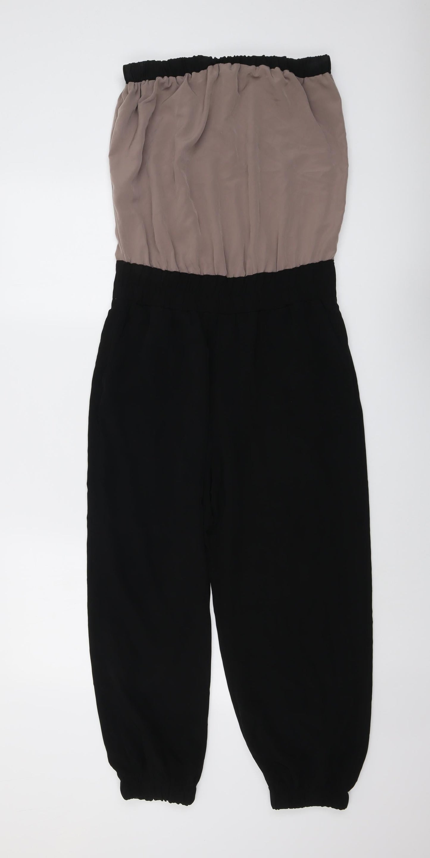 H&M Womens Black Polyester Jumpsuit One-Piece Size 8 Pullover
