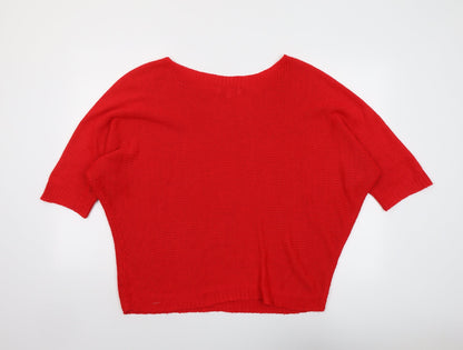 Womens UK Size M Isabella D. Red Pullover Jumper