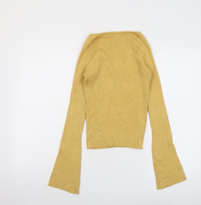 Womens UK Size M H&M Yellow Pullover Jumper