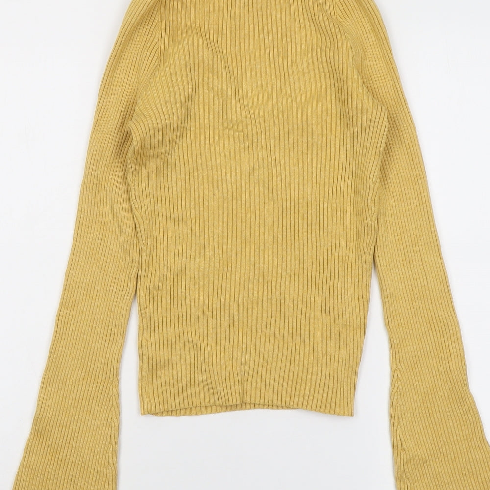 Womens UK Size M H&M Yellow Pullover Jumper