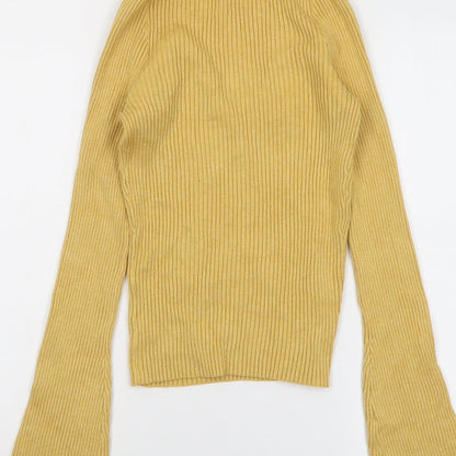 Womens UK Size M H&M Yellow Pullover Jumper