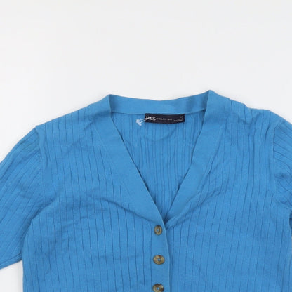 Womens UK Size XS Marks and Spencer Blue Cardigan Jumper