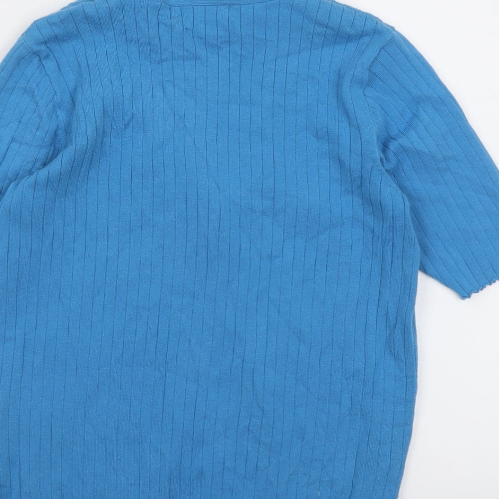 Womens UK Size XS Marks and Spencer Blue Cardigan Jumper