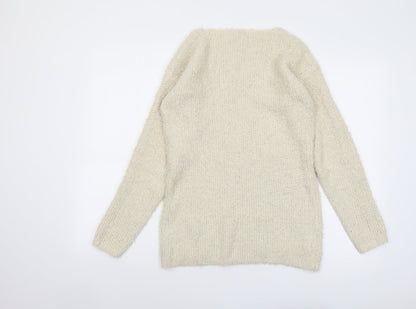 Womens UK Size 10 NEXT Beige Pullover Jumper