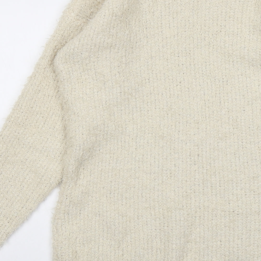 Womens UK Size 10 NEXT Beige Pullover Jumper