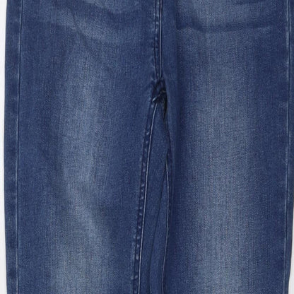 Seed Womens Blue Cotton Skinny Jeans Size 10 L29 in Regular Button