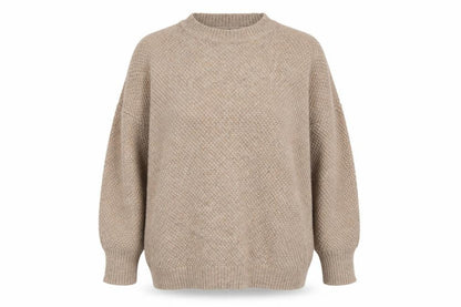 Rachel Womens Beige Mock Neck Acrylic Pullover Jumper Size M