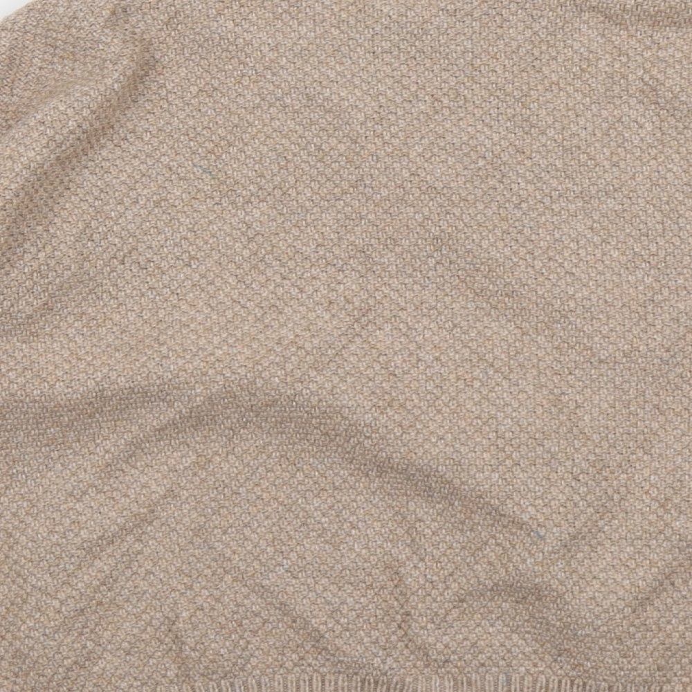 Rachel Womens Beige Mock Neck Acrylic Pullover Jumper Size M