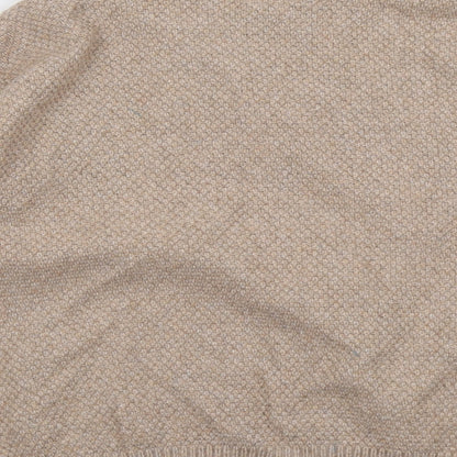 Rachel Womens Beige Mock Neck Acrylic Pullover Jumper Size M