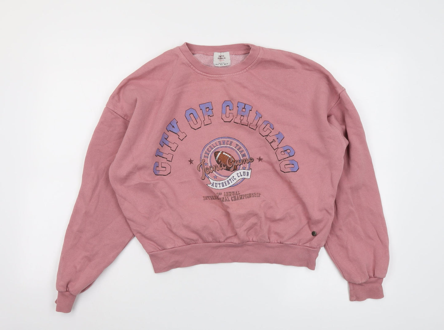 Womens UK Size S Pull&Bear Pink Pullover Sweatshirt