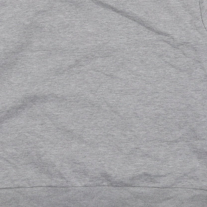 Brand and care label for Red Herring women’s grey polyester pullover sweatshirt, size UK 14, pullover - flower detail