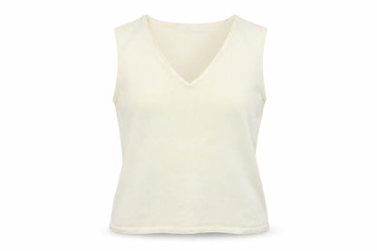 Womens UK Size 14 Marks and Spencer Ivory Basic Tank