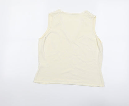 Womens UK Size 14 Marks and Spencer Ivory Basic Tank