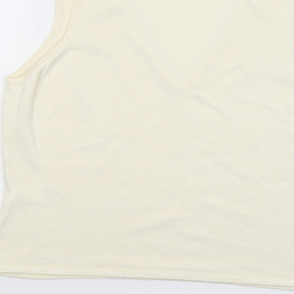 Womens UK Size 14 Marks and Spencer Ivory Basic Tank