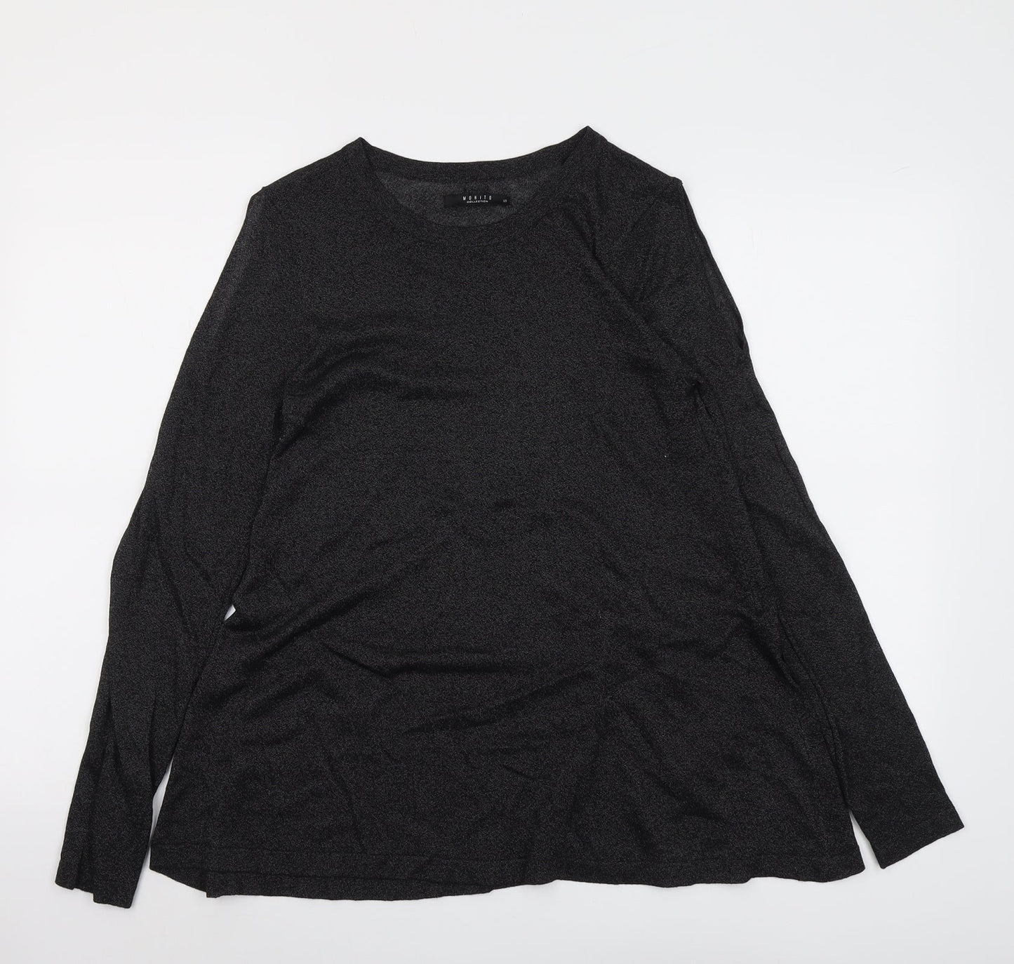 Womens UK Size XS Mohito Black Basic T-Shirt