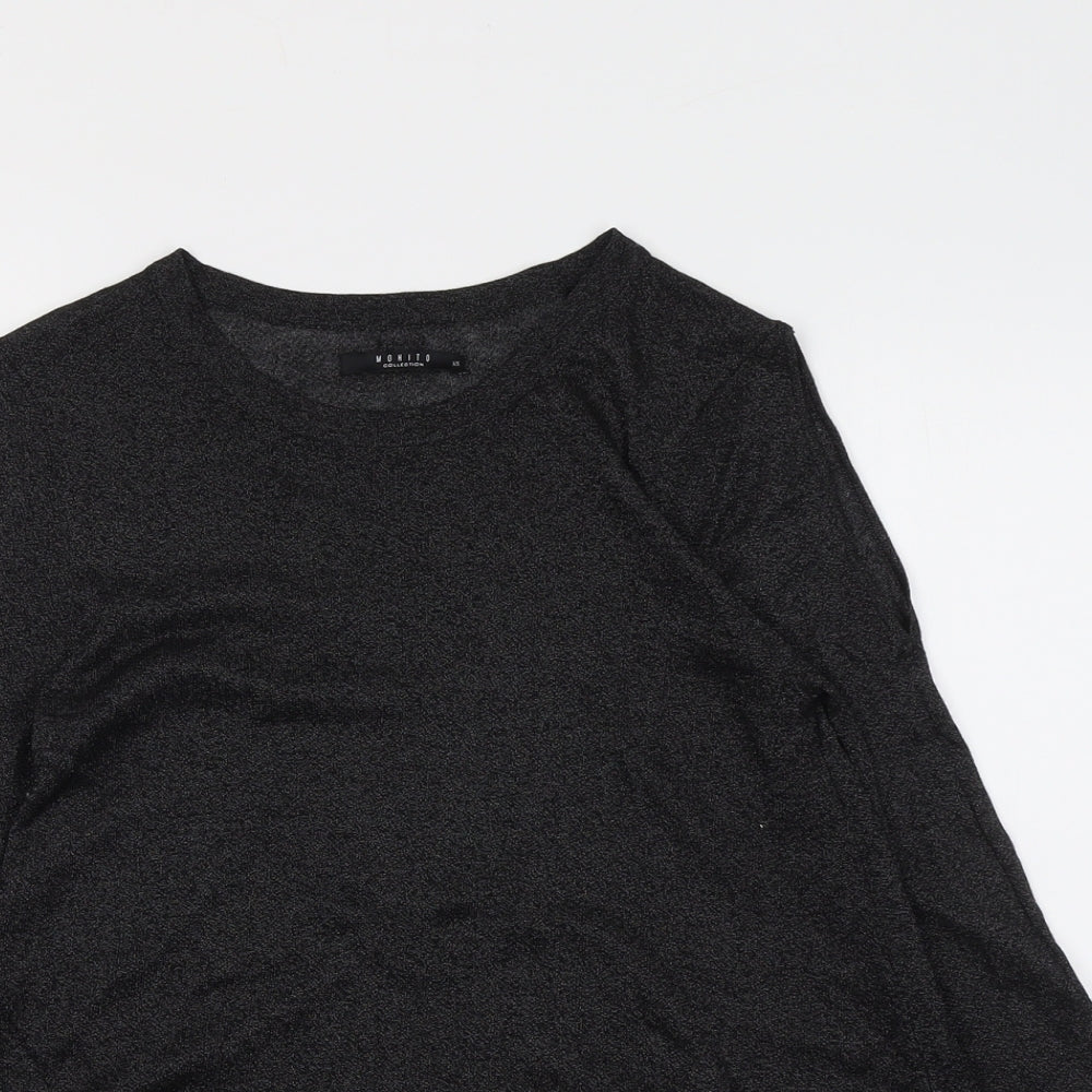 Womens UK Size XS Mohito Black Basic T-Shirt