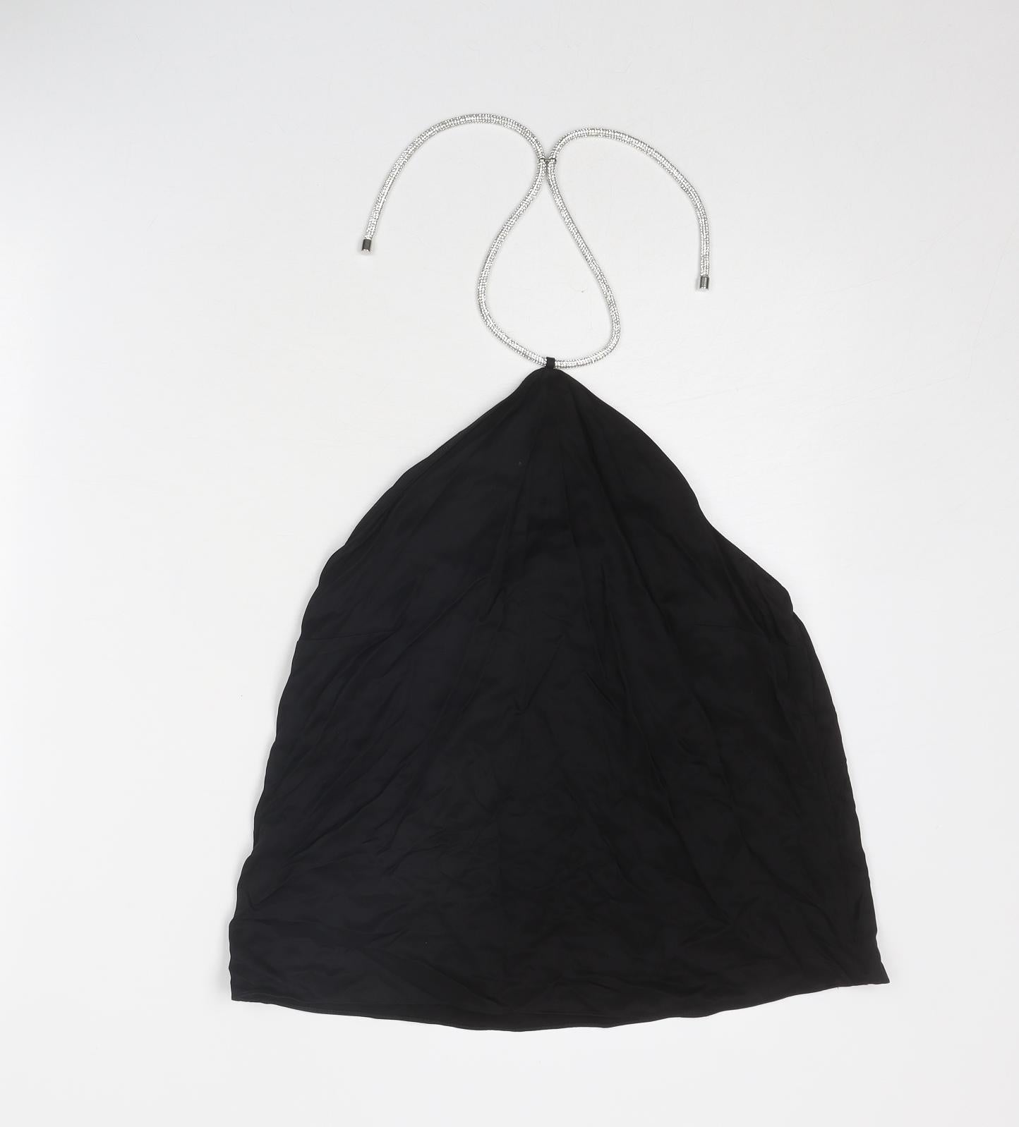 Womens UK Size S H&M Black Basic Blouse