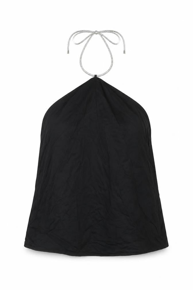 Womens UK Size S H&M Black Basic Blouse