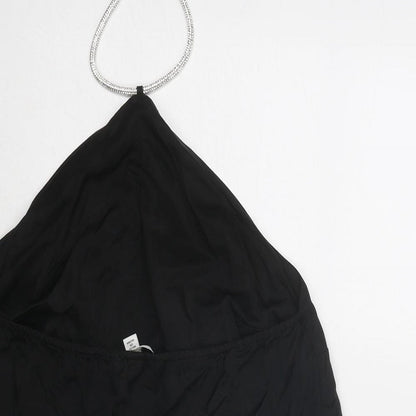 Womens UK Size S H&M Black Basic Blouse