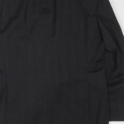 Leithauser Mens Grey Striped Wool Jacket Suit Jacket Size 42 Regular