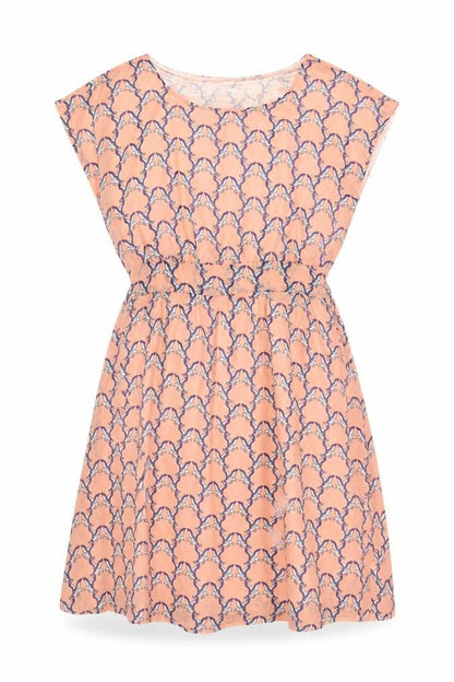 Tenki Womens Pink Geometric Polyester A-Line Size 12 Round Neck Pullover