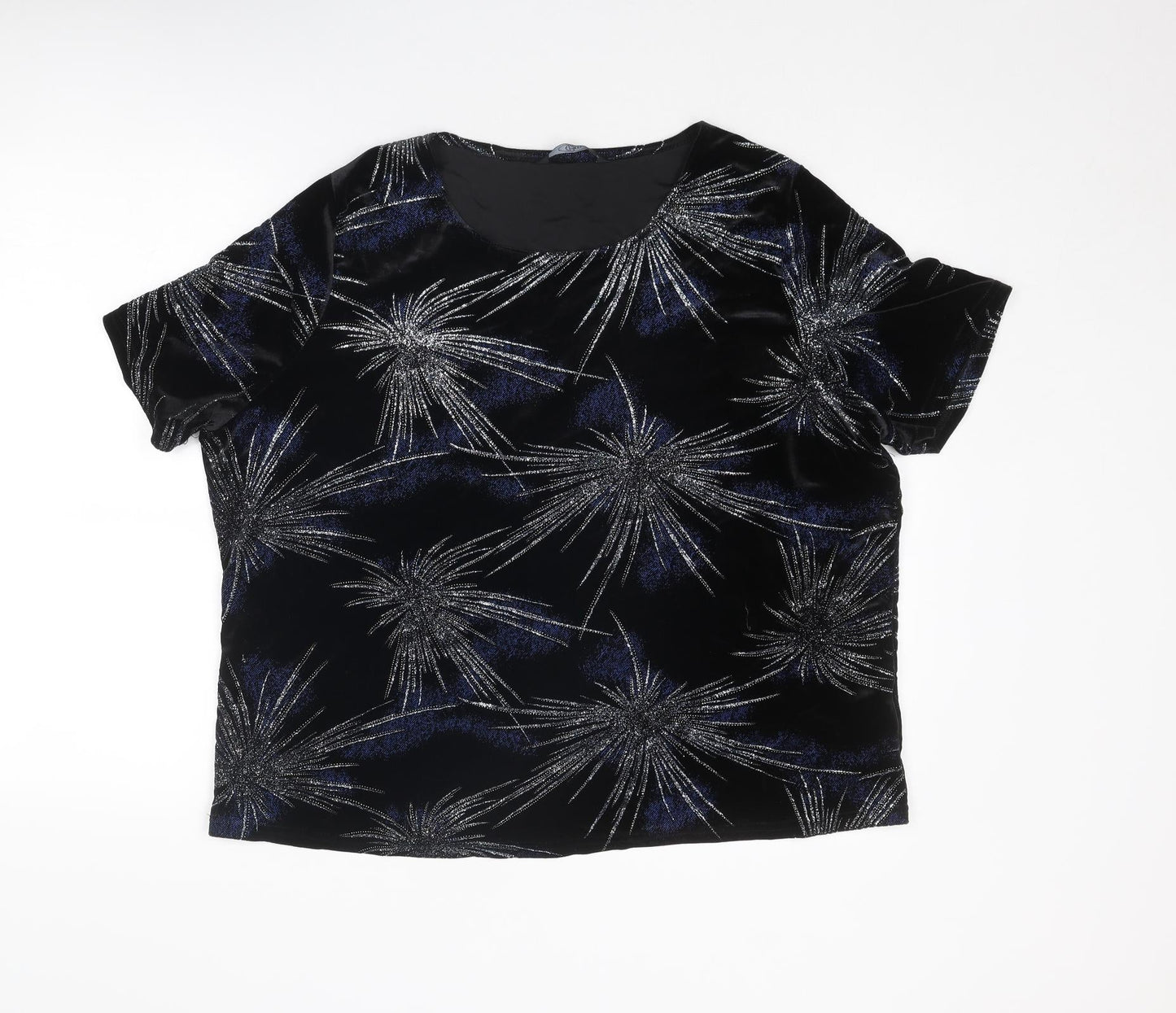 Womens UK Size L Bonmarché Black Basic T-Shirt