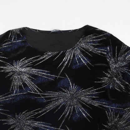 Womens UK Size L Bonmarché Black Basic T-Shirt