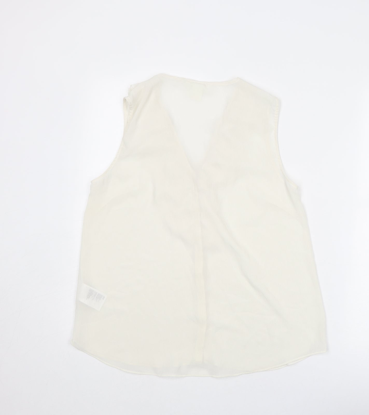 Womens UK Size 10 H&M Ivory Basic Blouse