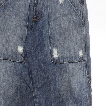 Crosshatch Mens Blue Cotton Straight Jeans Size 30 in Regular Zip