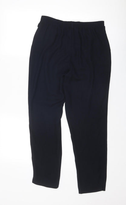 River Island Womens Blue Polyester Capri Trousers Size 10 Regular Zip