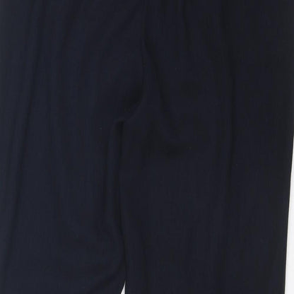 River Island Womens Blue Polyester Capri Trousers Size 10 Regular Zip