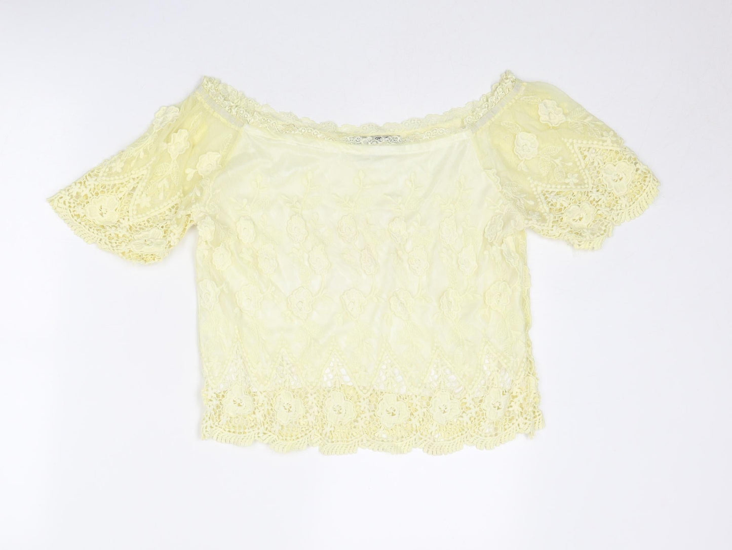 Womens UK Size S Parisian Collection Yellow Basic Blouse