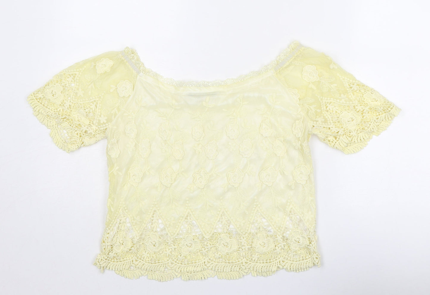 Womens UK Size S Parisian Collection Yellow Basic Blouse
