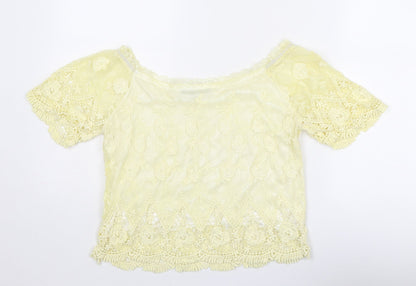 Womens UK Size S Parisian Collection Yellow Basic Blouse