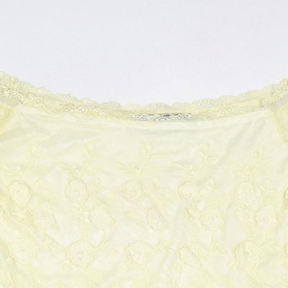 Womens UK Size S Parisian Collection Yellow Basic Blouse