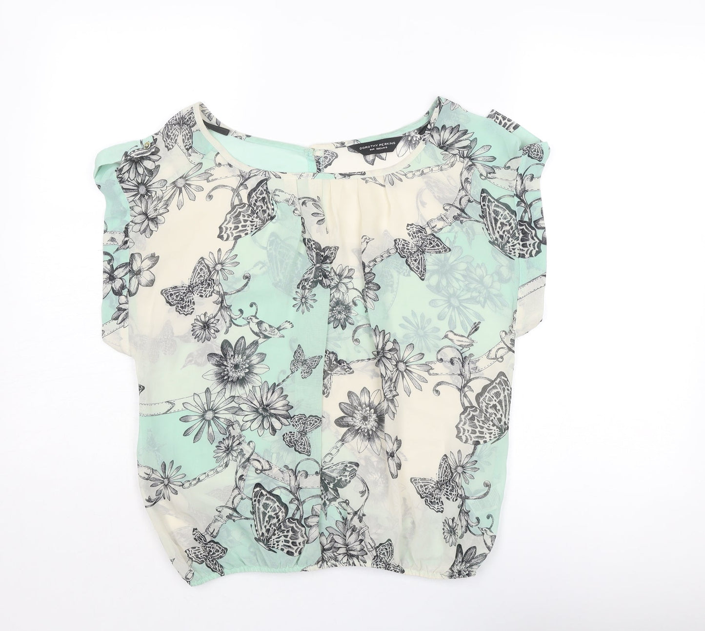Womens UK Size 8 Dorothy Perkins Multicoloured Basic Blouse