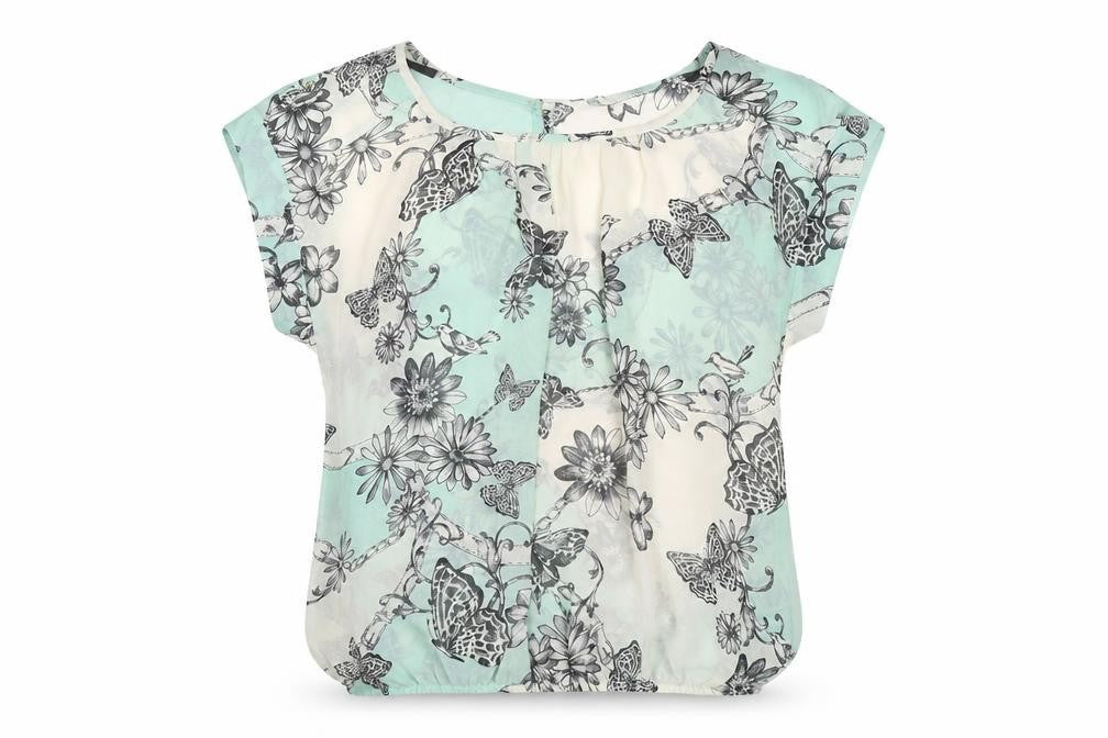 Womens UK Size 8 Dorothy Perkins Multicoloured Basic Blouse