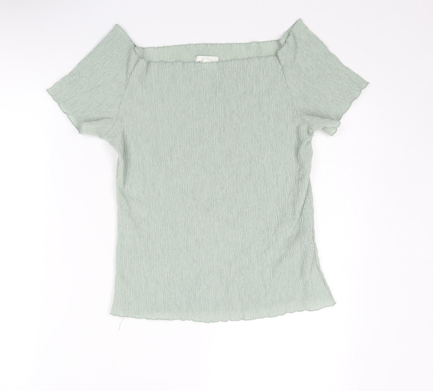 Womens UK Size L H&M Green Basic Blouse