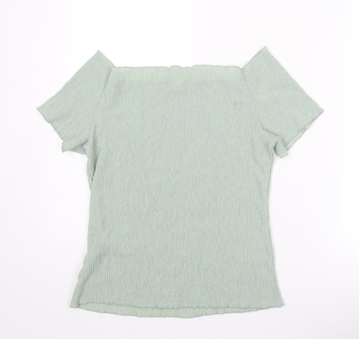 Womens UK Size L H&M Green Basic Blouse