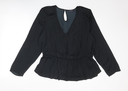 Womens UK Size 20 Marks and Spencer Black Basic Blouse