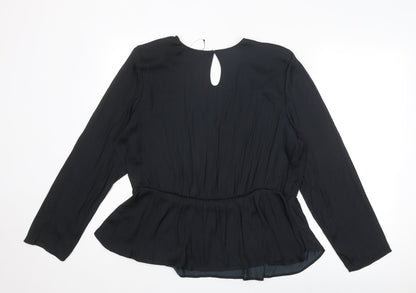 Womens UK Size 20 Marks and Spencer Black Basic Blouse
