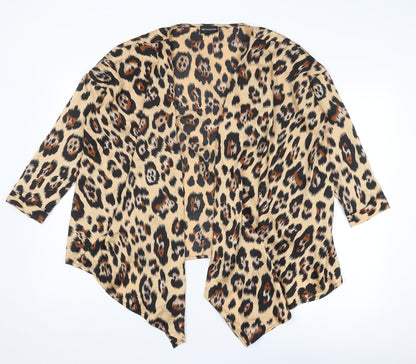 Womens UK Size 6 PRETTYLITTLETHING Brown Kimono Blouse