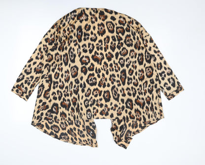 Womens UK Size 6 PRETTYLITTLETHING Brown Kimono Blouse
