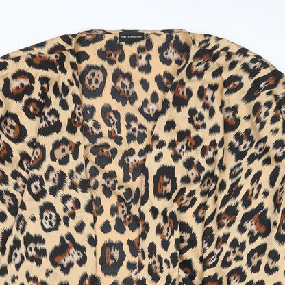 Womens UK Size 6 PRETTYLITTLETHING Brown Kimono Blouse