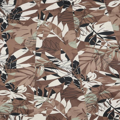 Marks and Spencer Womens Brown Geometric Polyester Swing Skirt Size 10 Zip - Leaf pattern