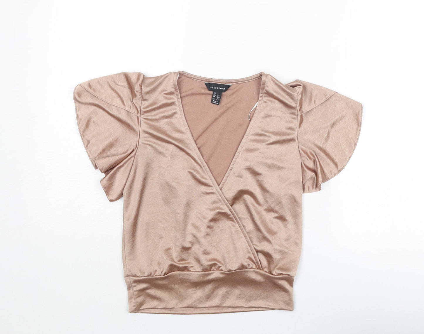 Womens UK Size 6 New Look Beige Basic Tank
