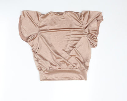 Womens UK Size 6 New Look Beige Basic Tank