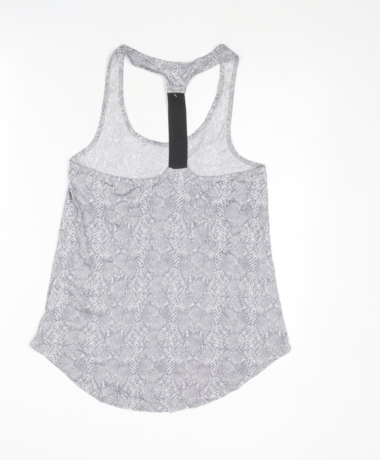 Womens UK Size S New Look Grey Basic Tank